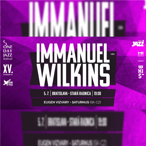 15.ročník One Day Jazz Festivalu – Immanuel Wilkins Quartet (USA)