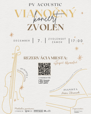 Klavírno-husľový vianočný koncert vo Zvolene: Victoria Linnen a Peter Zbranek
